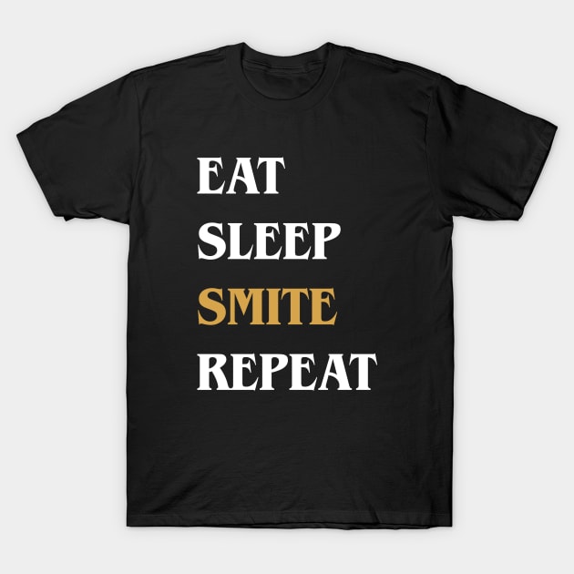 Eat Sleep Smite Repeat - Paladin RPG T-Shirt by pixeptional